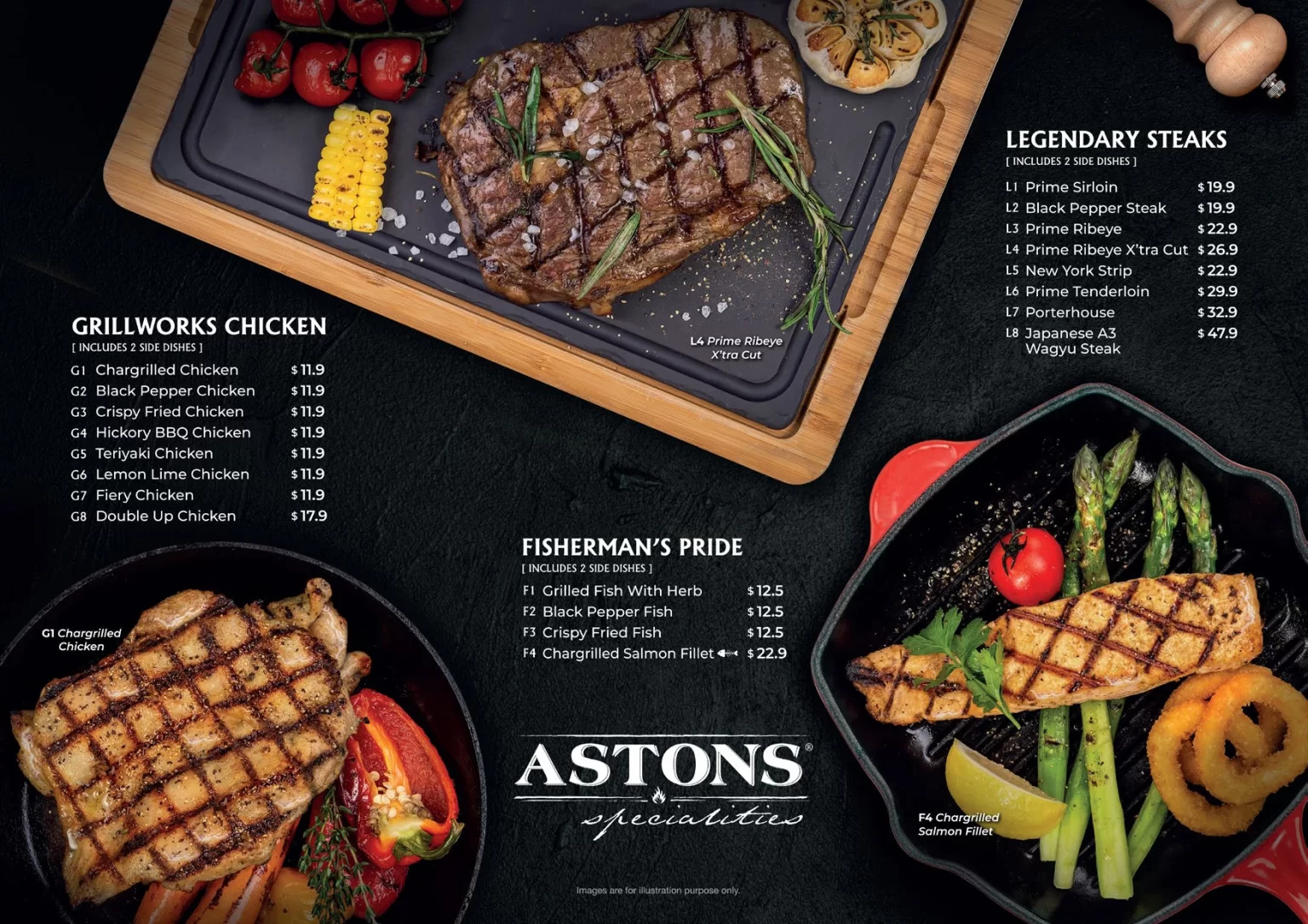 ASTONS MENU SINGAPORE 2024