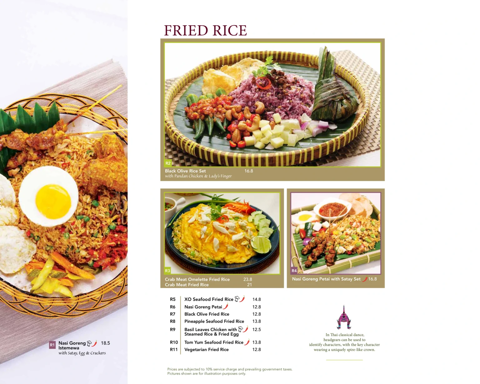 BALI THAI MENU FRIED RICE MENU