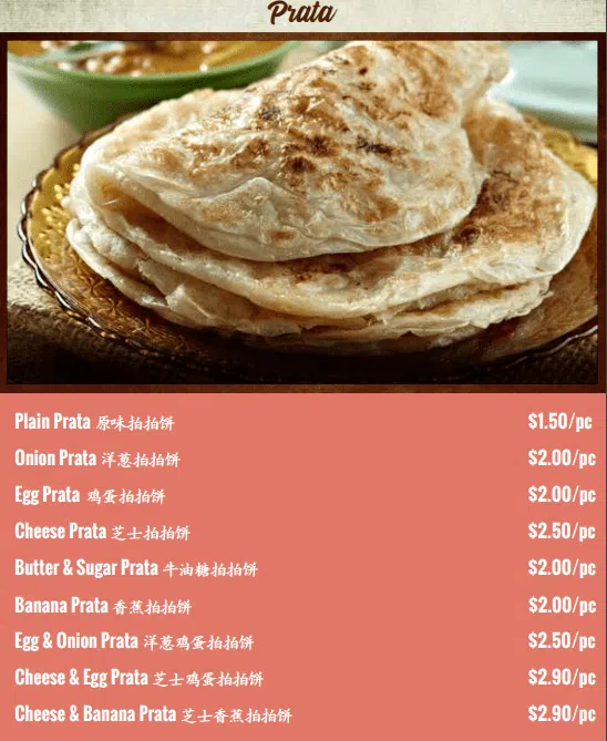 Curry Times Singapore Menu Price – Prata 2024