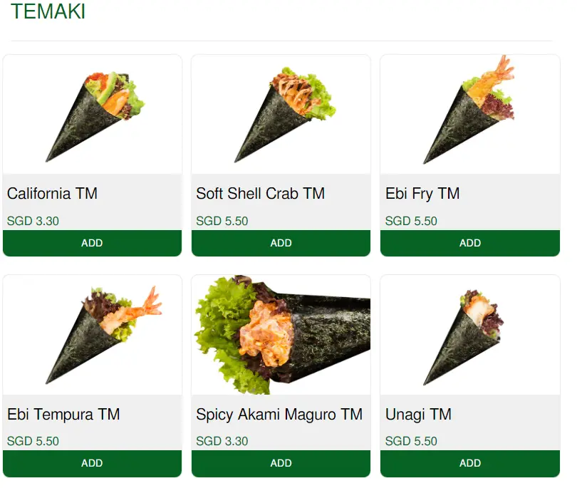 HEI SUSHI TEMAKI MENU PRICES 2024