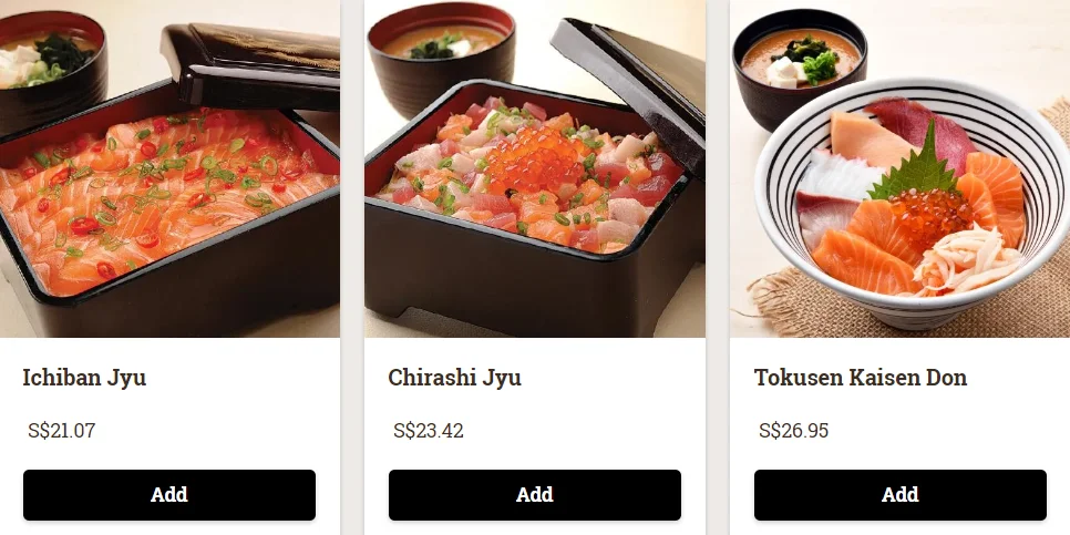 ICHIBAN BOSHI JYU MENU