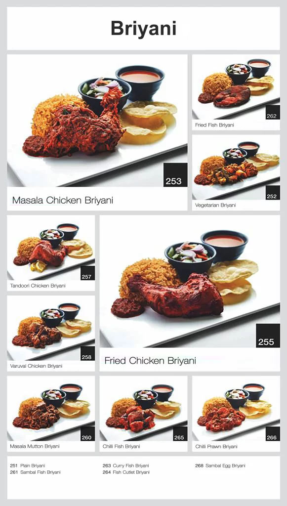 Kamala Restaurant Singapore Menu – Bryani 2024