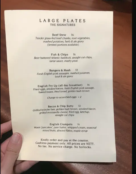 LAD & DAD SIDES MENU PRICES 2024