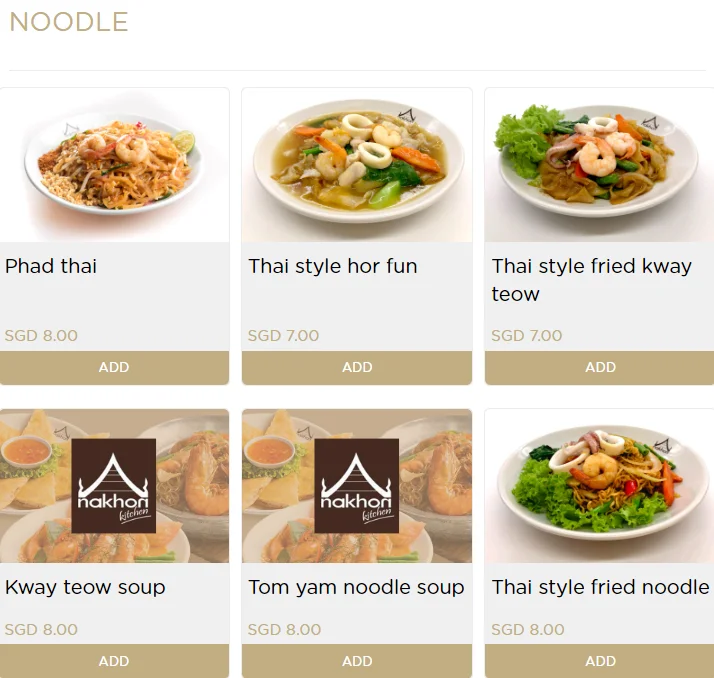 NAKHON KITCHEN NOODLES MENU