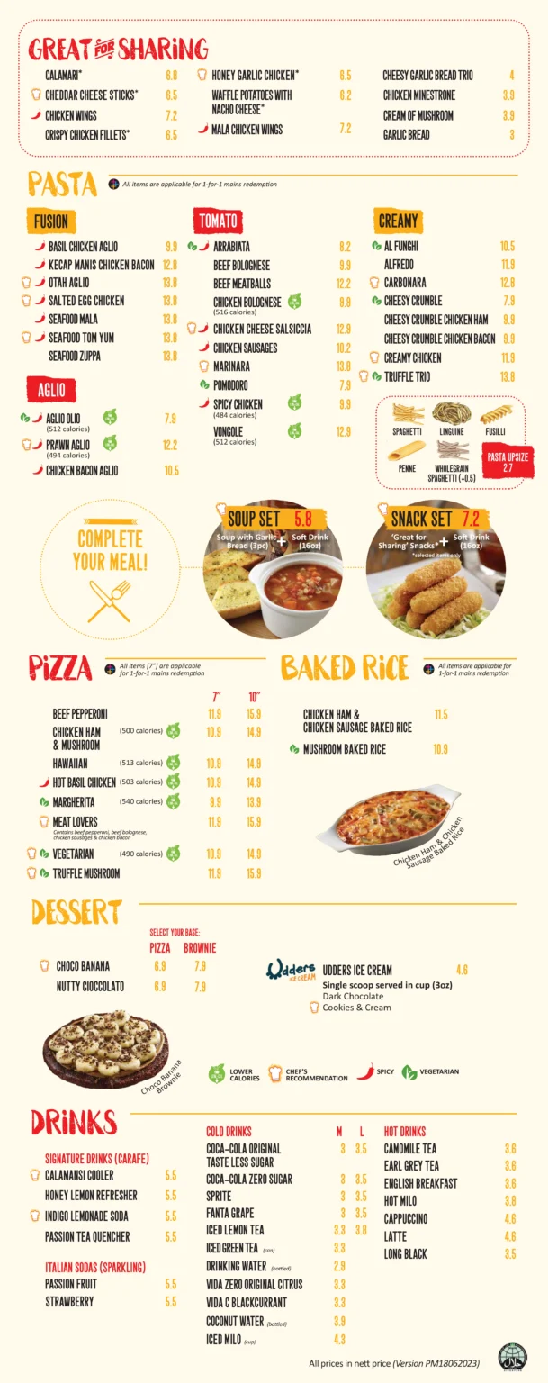 PASTAMANIA BAKED RICE MENU