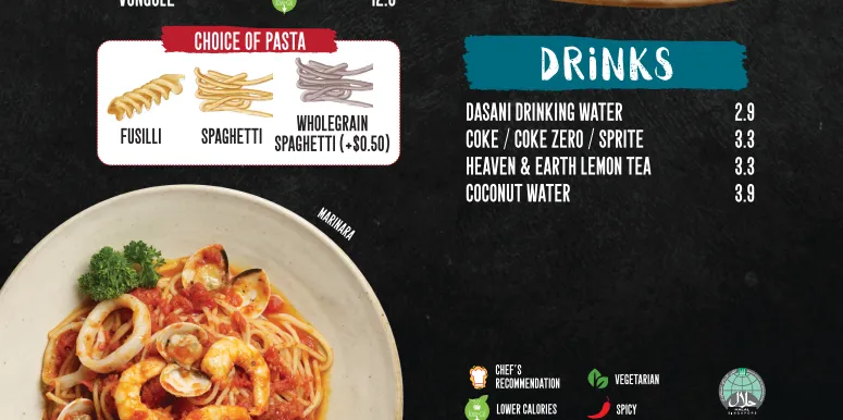 PASTAMANIA BEVERAGES MENU