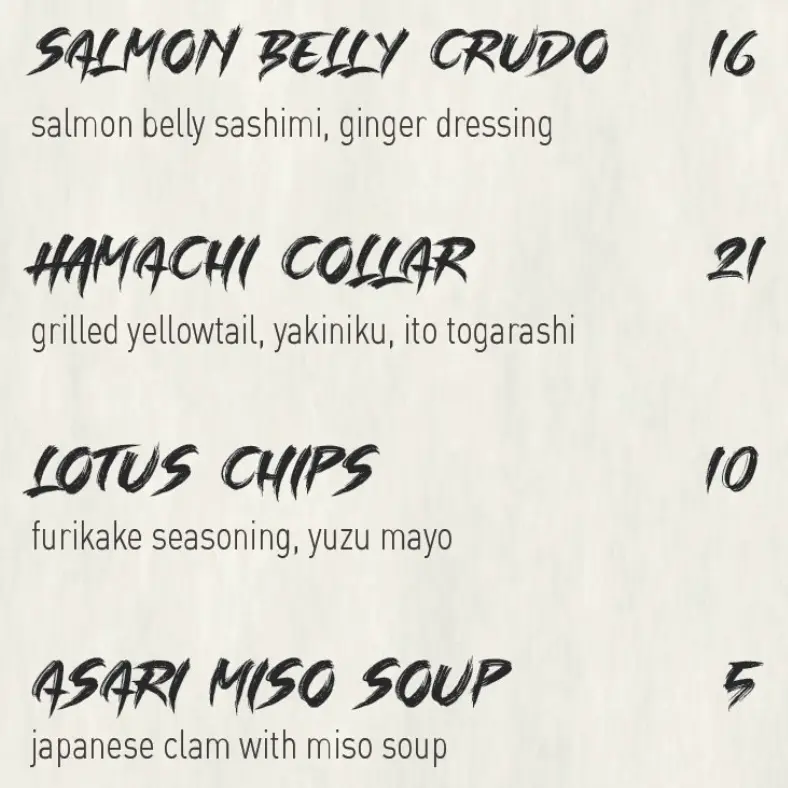 RAPPU IZAKAYA MENU PRICES 2024