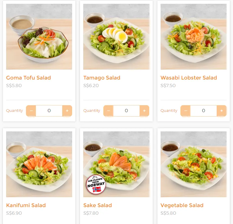 UMISUSHI SALAD MENU PRICES 2024