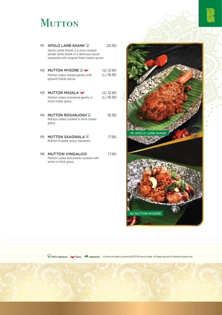 Banana Leaf Apolo Mutton Menu 2024