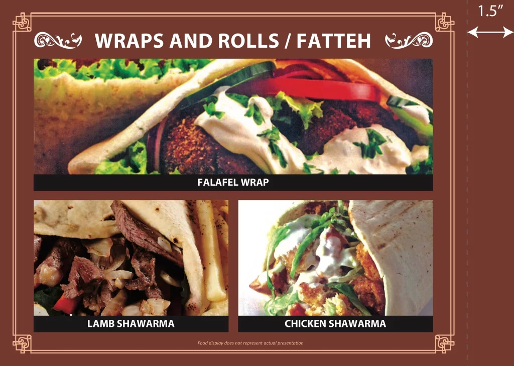 Byblos Grill Wraps And Rolls Menu 2024