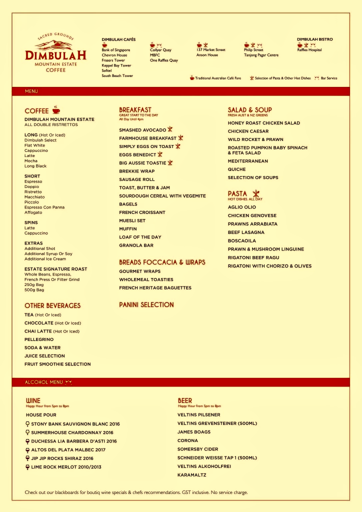 Dimbulah Menu