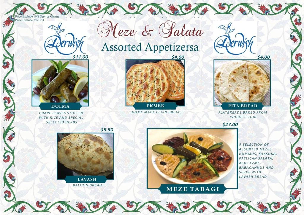 Derwish Appetizers Menu full 2024