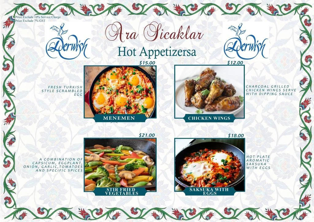 Derwish Appetizers Menu fully updated 2024