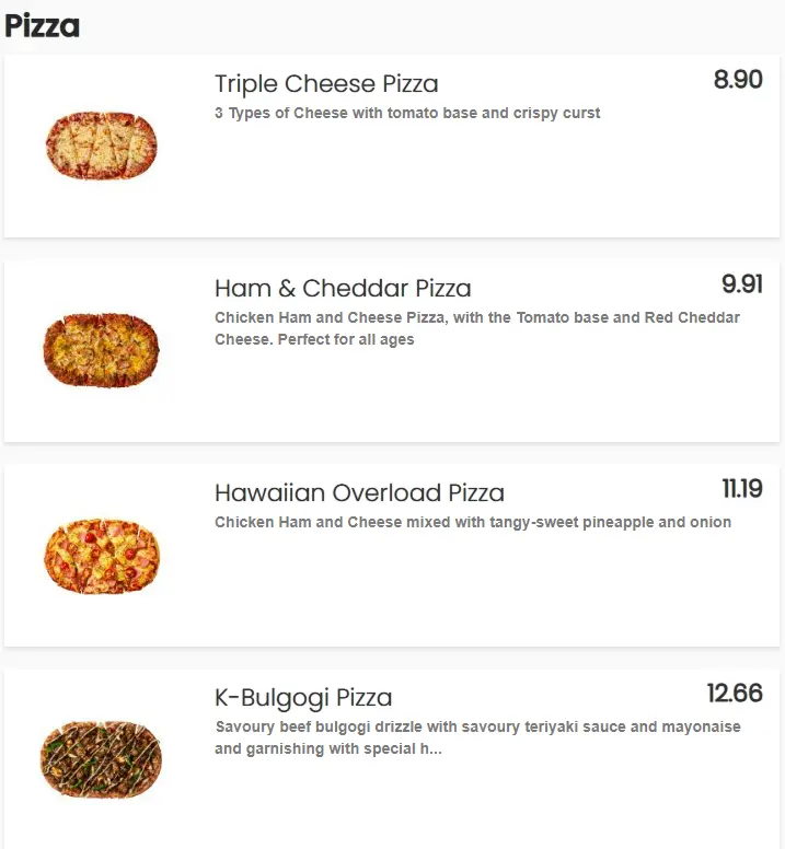 GOPIZZA SINGAPORE PIZZA MENU PRICES 2024