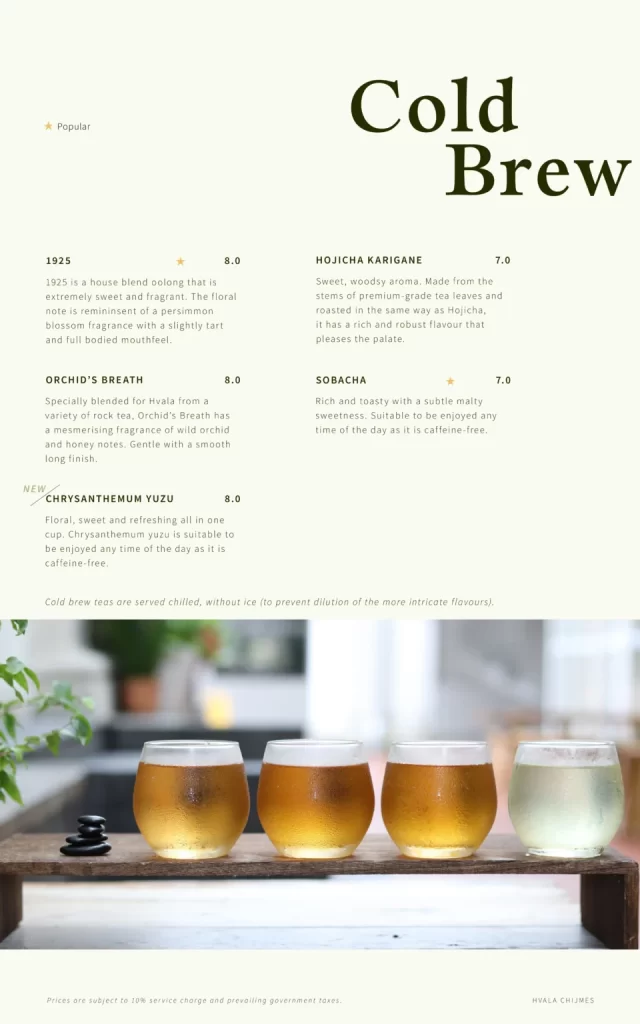 HVALA BEVERAGES MENU PRICES 2024