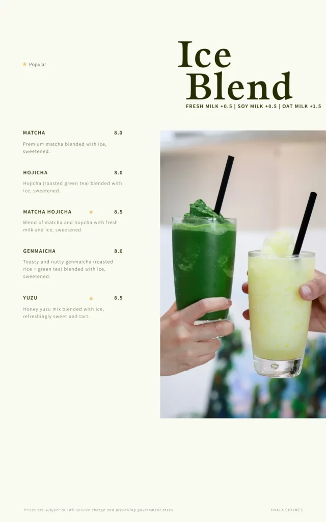 HVALA ICE BLENDED MENU PRICES 2024