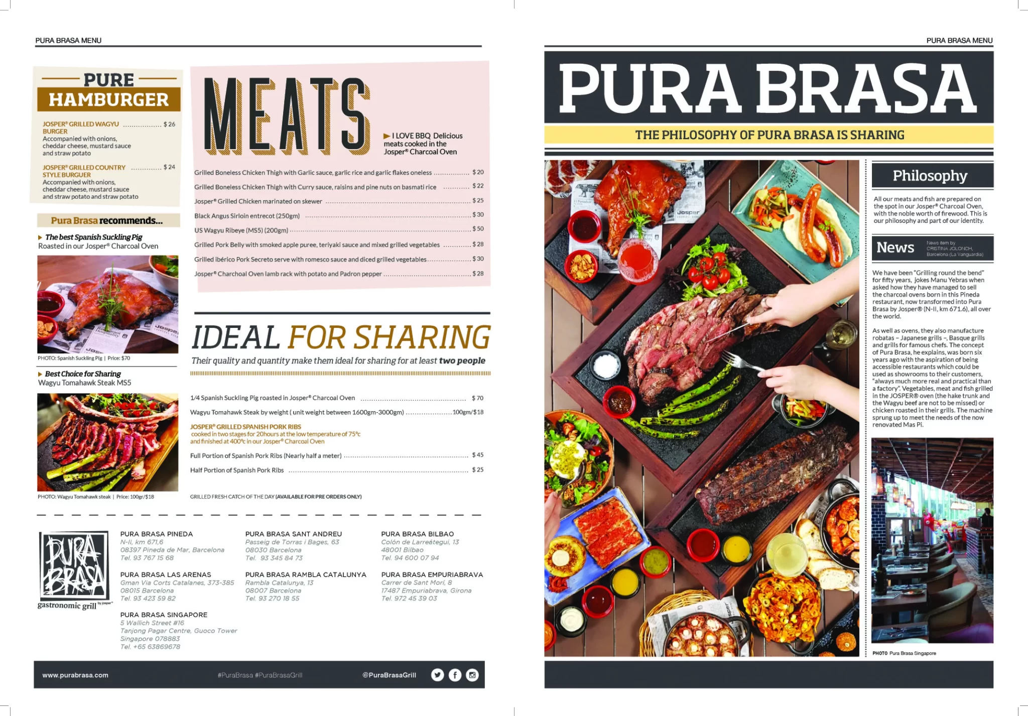 Pura Brasa Signature Specialties Menu 2024