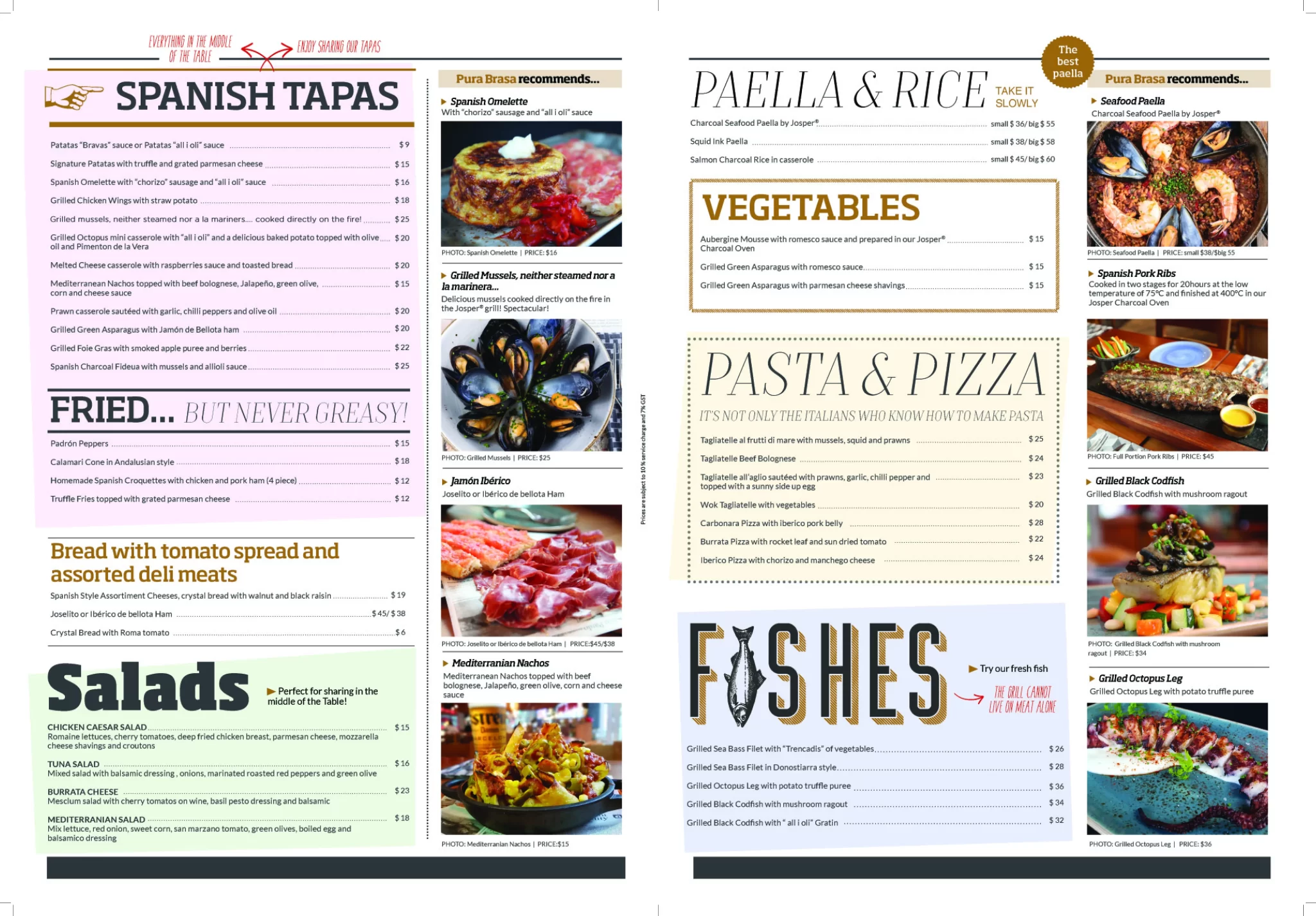 Pura Brasa Menu – Spanish Tapas 2024