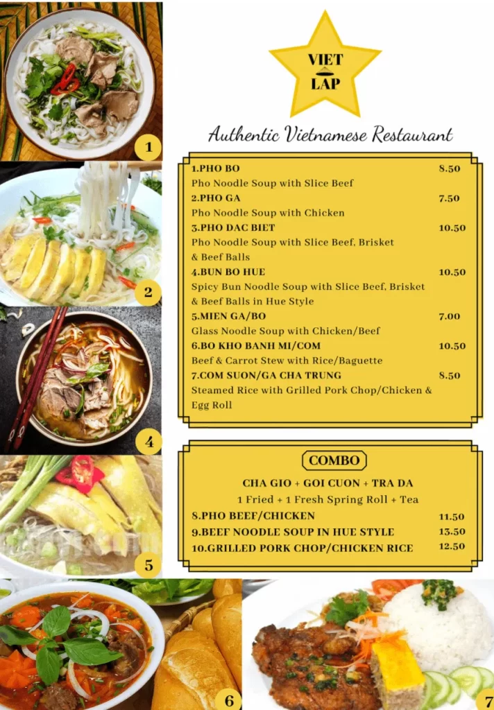 VIET LAP Singapore Menu – Beverages 2024