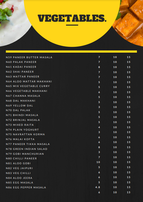 Al Amaan Menu