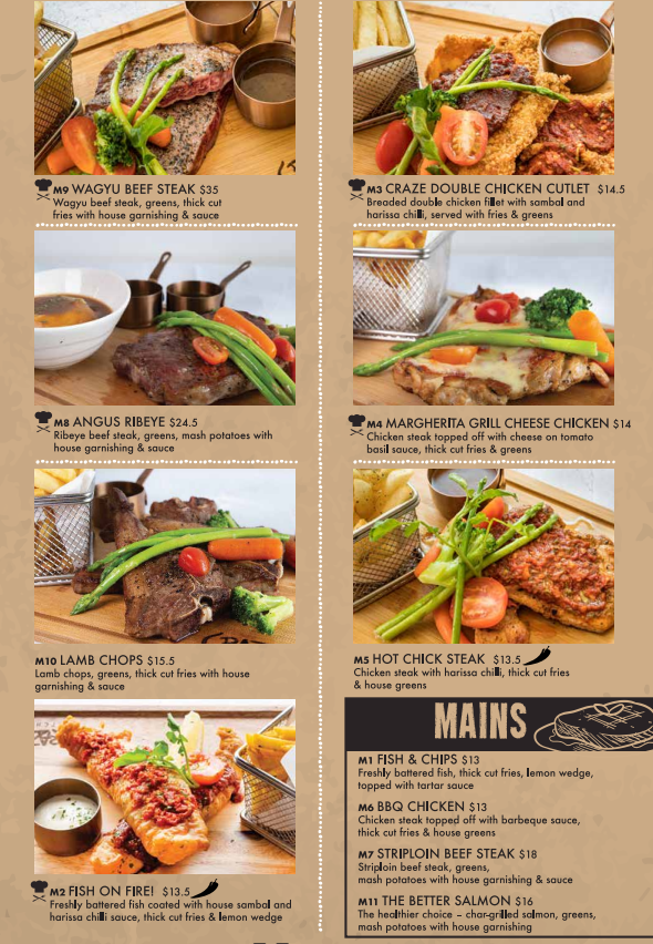 Craze Kitchen Menu