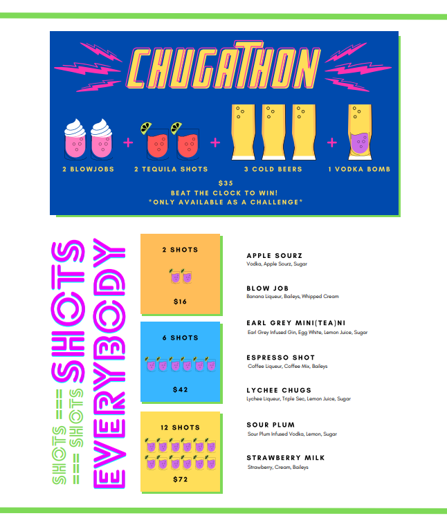 Chug Chug Menu