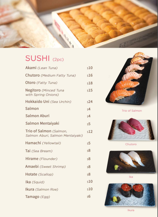 Nozomi Menu