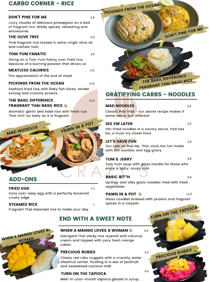 ThaiLily Restaurant Menu