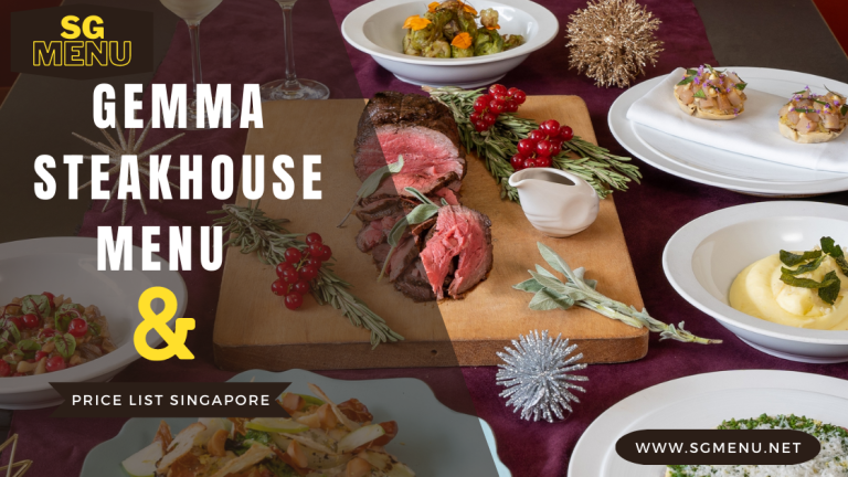 Gemma Steakhouse Menu