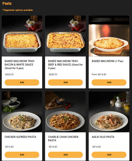 Yellow Cab Pizza Menu