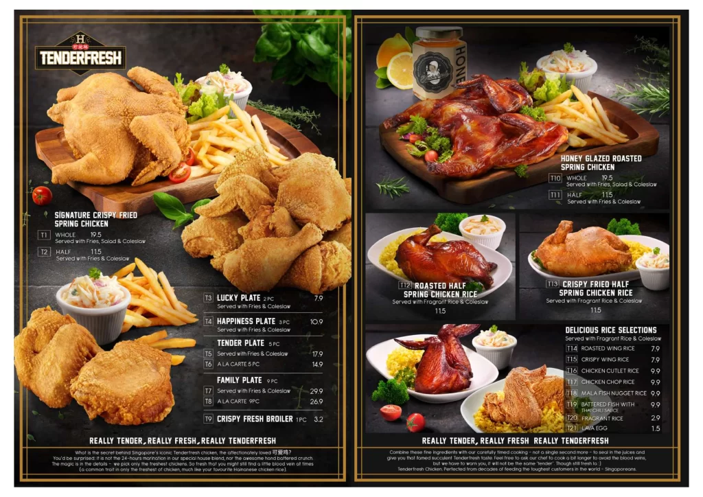 Hawkerman Menu