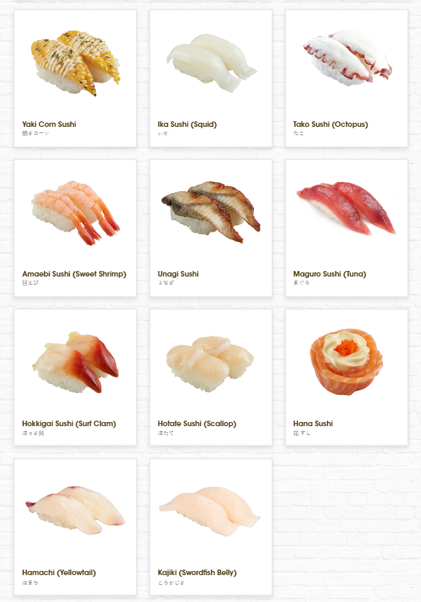 Genki Sushi Menu