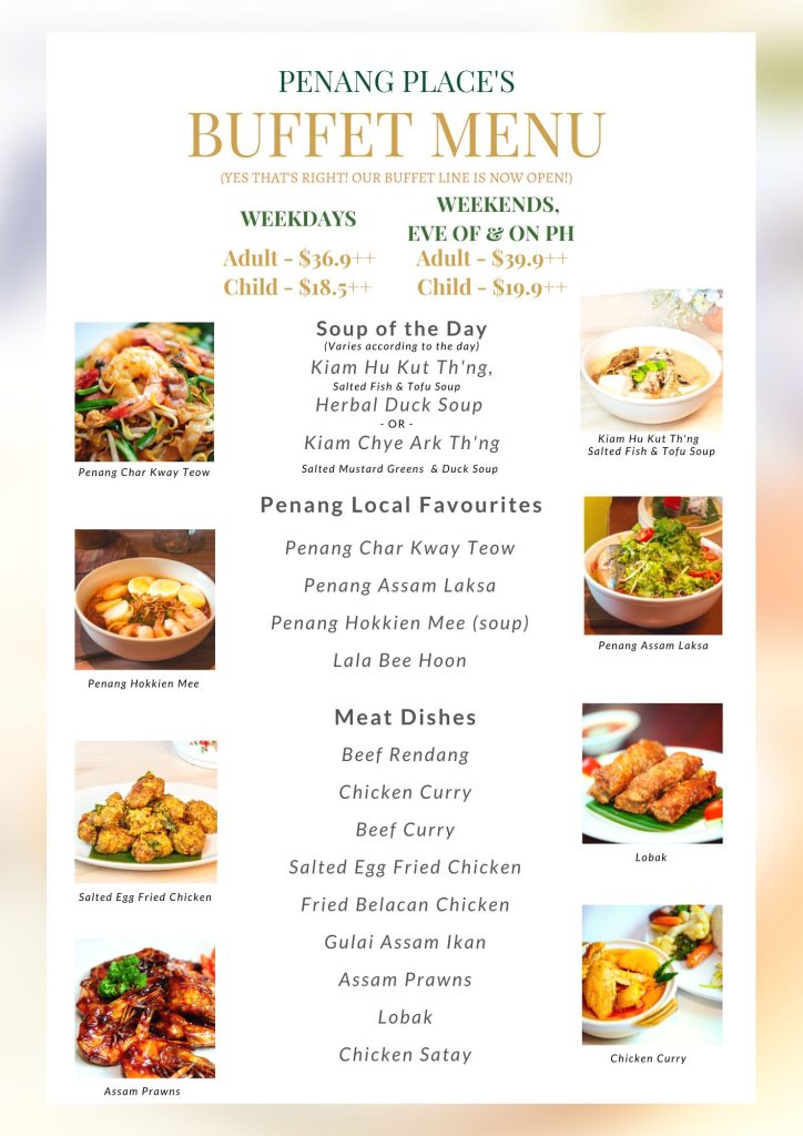 Penang Place Menu