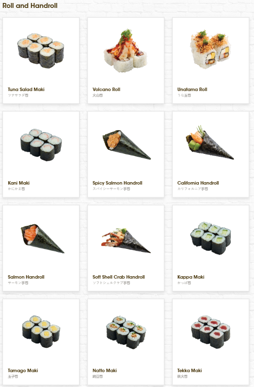 Genki Sushi Menu