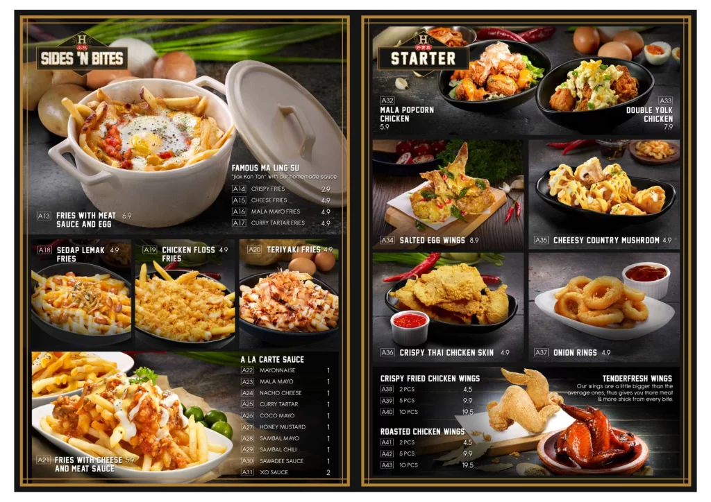 Hawkerman Menu