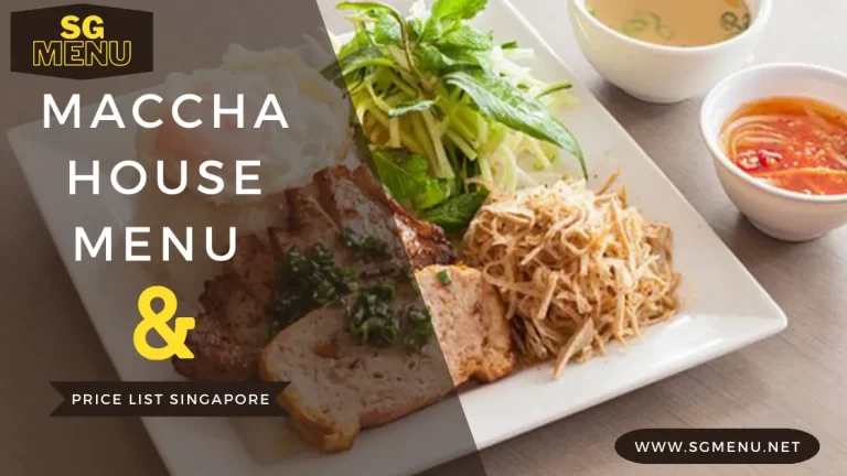 Maccha House Menu