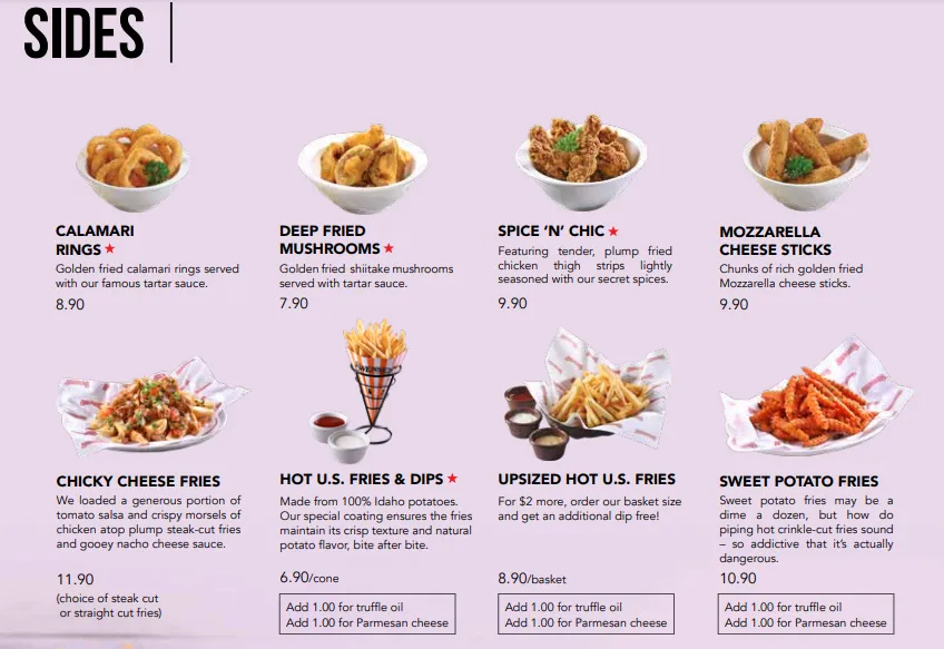 Swensens Menu