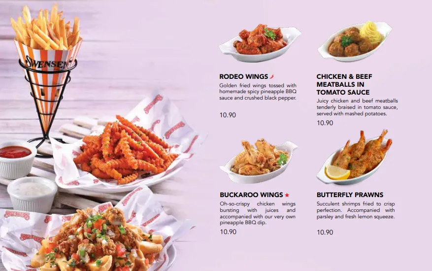 Swensens Menu