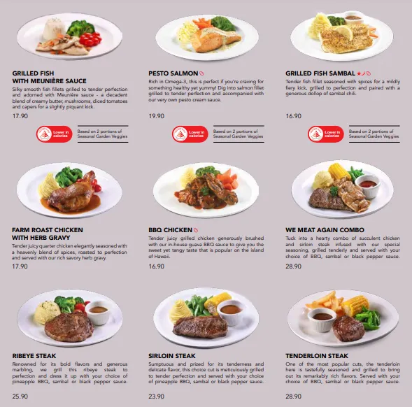 Swensens Menu