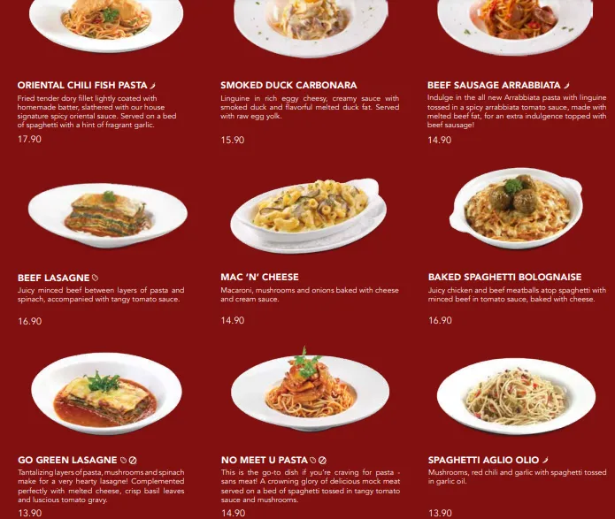 Swensens Menu