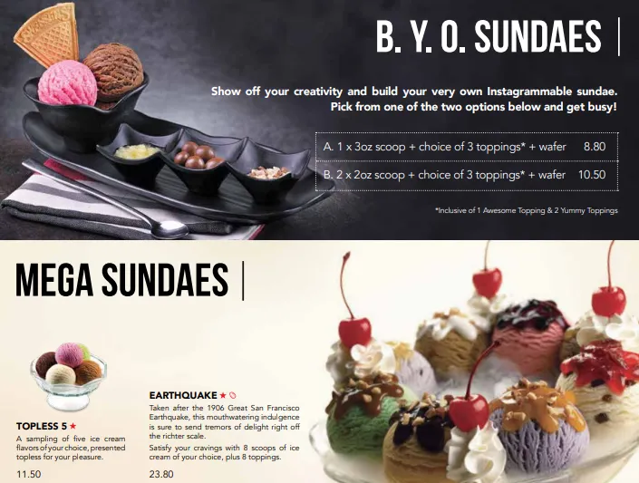 Swensens Menu