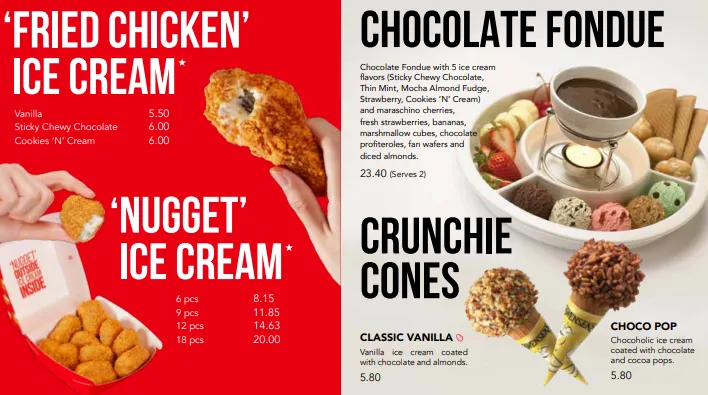 Swensens Menu