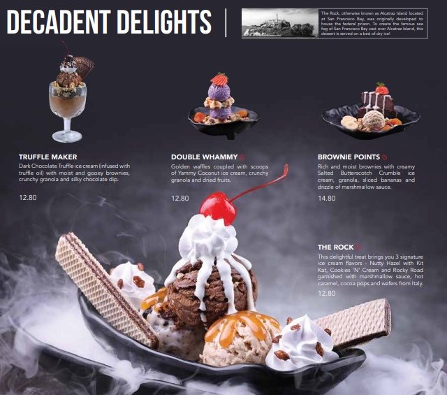 Swensens Menu