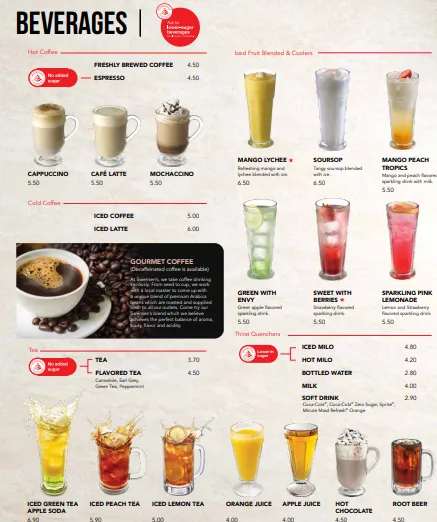 Swensens Menu