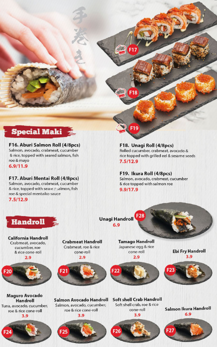 Kazoku Japanese Cuisine Menu