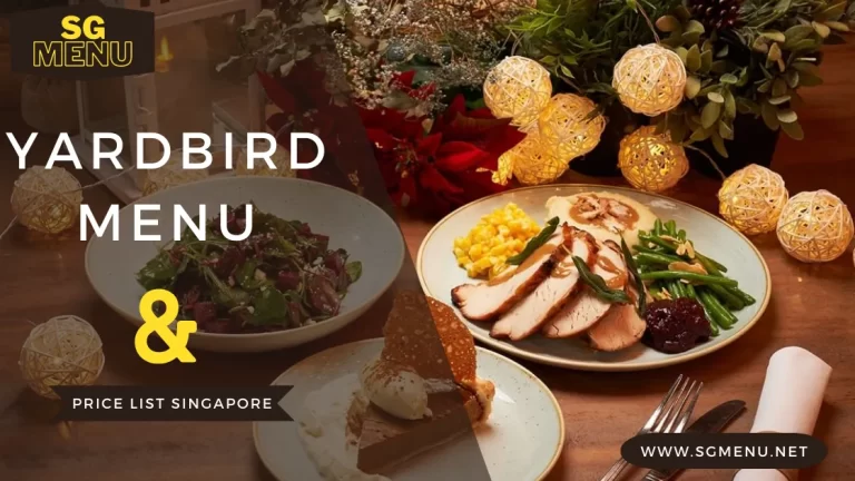 Yardbird Menu