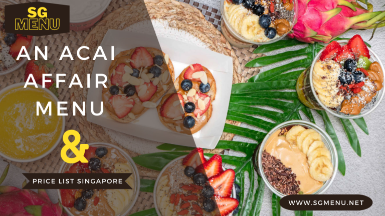 An Acai Affair Menu