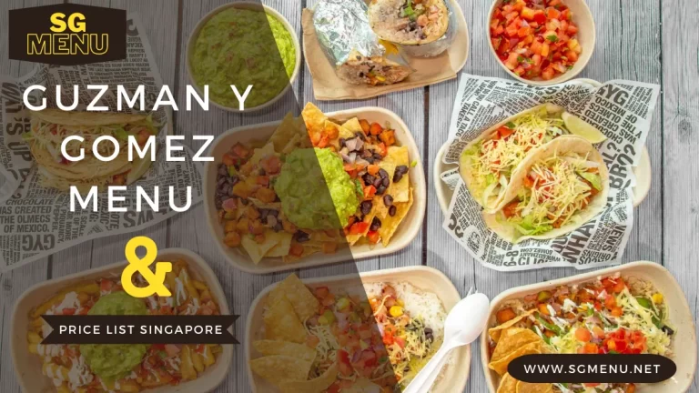 Guzman Y Gomez Menu