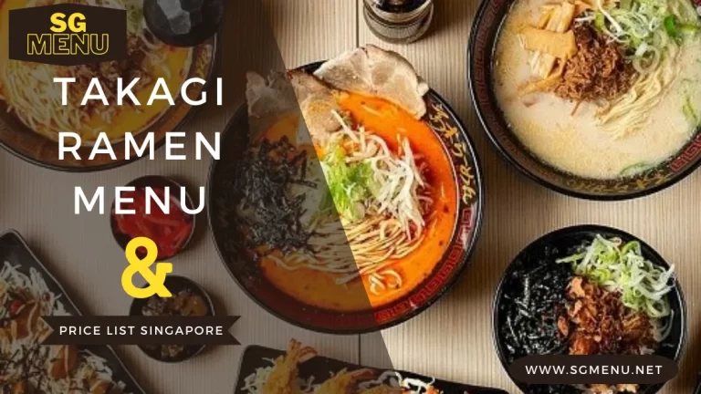 Takagi Ramen Menu