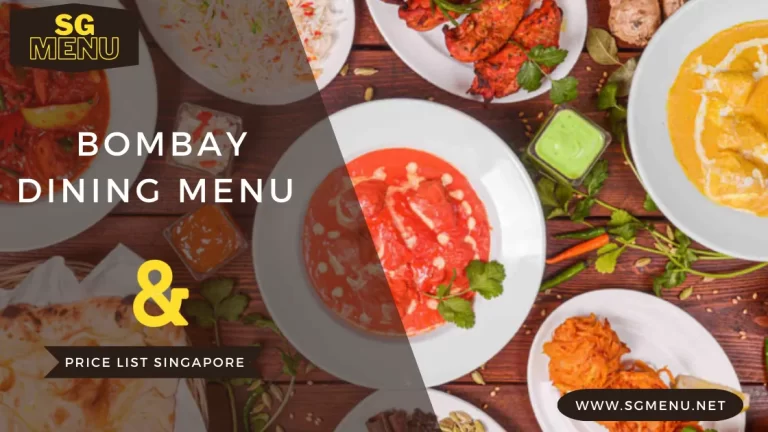 Bombay Dining Menu